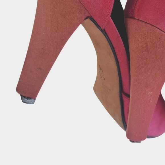 Vintage YSL Paris Silk Pumps 80s Yves San Laurent Strappy Heels 5 1/2 M - Picture 4 of 15